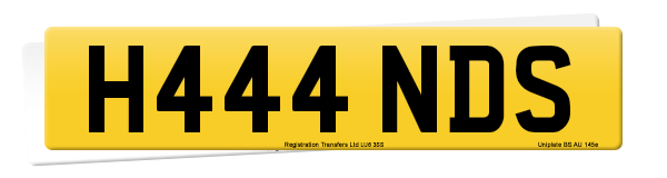 Registration number H444 NDS